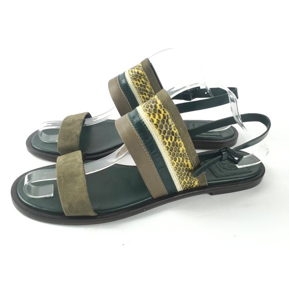 Tory Burch Shoes - Tory Burch Sandals Snakeskin Stripe STRAPPY 10.5